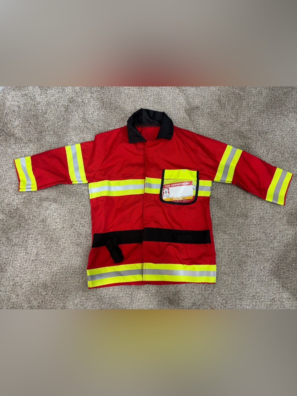 Melissa and Doug Firefighter Fireman Kids Play Costume JACKET ONLY 3-6 Years